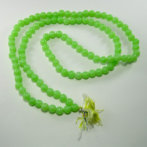 108 Bead Green Plastic Mala - Taksali Made, Consecrated