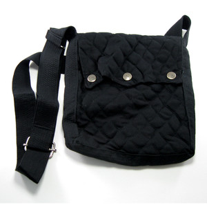 Black Pothi Pouch with Shoulder Strap and compartment