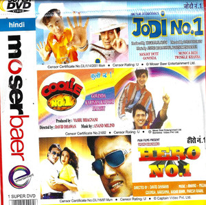 Jodi No.1,Coolie No.1,Hero No.1  / 3 IN 1