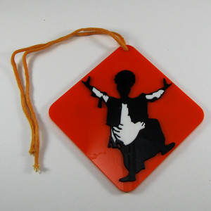 Orange Sikh Captain Bhangre Da Dashboard Mirror Accessory