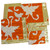 Set of Four Orange Embroidered Rumala Saheb Cloths