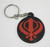 Black Rubber Sikh Khanda Key Chain