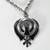 Silver Colored Convex Khanda Pendant Necklace