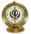 Khanda Symbol Clock with Violet Gems