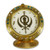 Khanda Symbol Clock with Cyan Gems