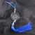 Golden Temple Etched Glass Blue Tassel Mirror Ornament