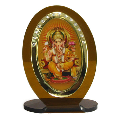 Ganesh Religious Icon Oval