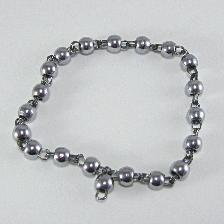 Stylized Metal Wrist Mala - Small Beads