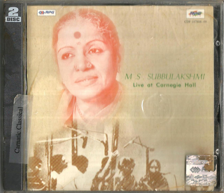 M.S.Subbulakshni Subbulakshmi Live Carnegie Hall / Carnitic Classical / CD 2 in1 / Made in UK 1998