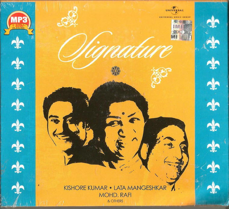 Signature-Kishore Kumar-Lata Mangeshkar -Mohd Rafi / 120 Hindi  Songs /3 CD SET MP 3 