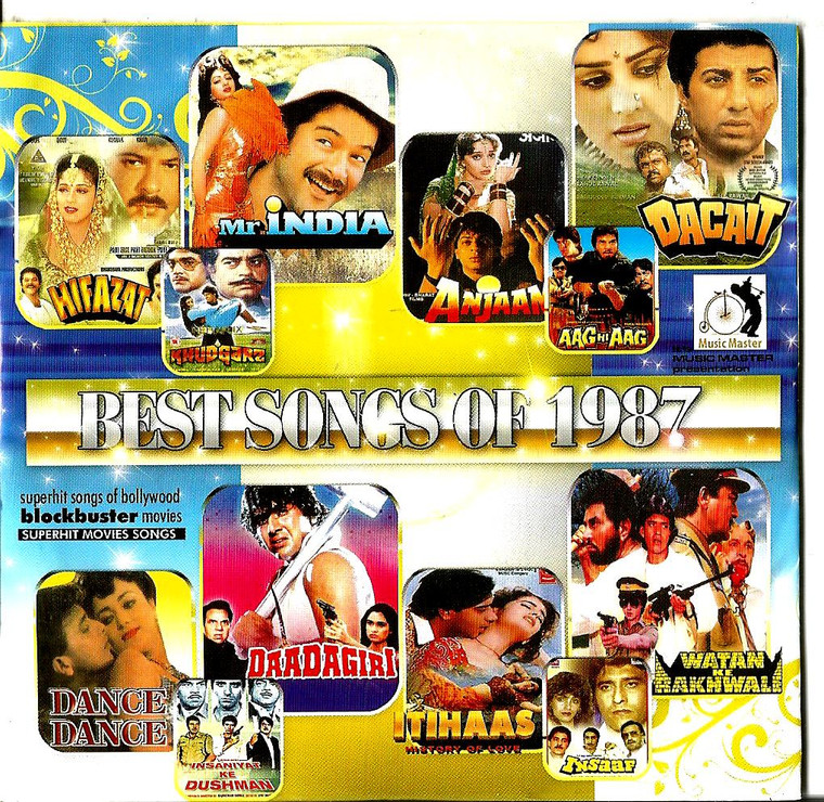 India Bollywood Music Best Songs of 1987- Crystal Clear Recordings 100 Vary Nice Songs/ MP 3