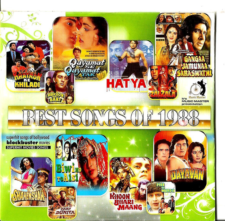 India Bollywood Music Best Songs of 1988- Crystal Clear Recordings 100 Vary Nice Songs/ MP 3