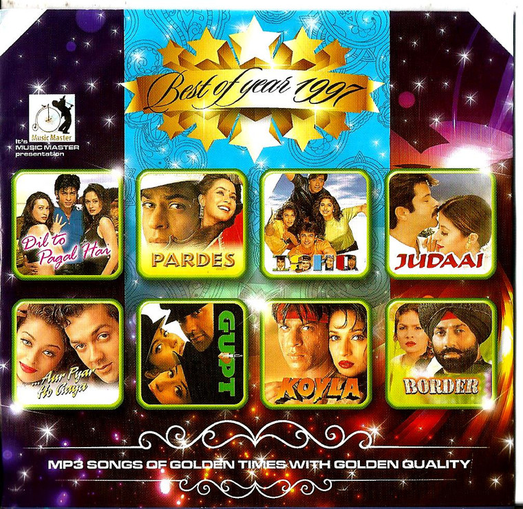 India Bollywood Music Best Songs of 1997- Crystal Clear Recordings 100 Vary Nice Songs/ MP 3