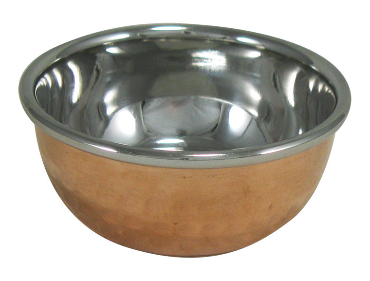  Stainless Steel with Hammered Copper Katori  Serving Dish 