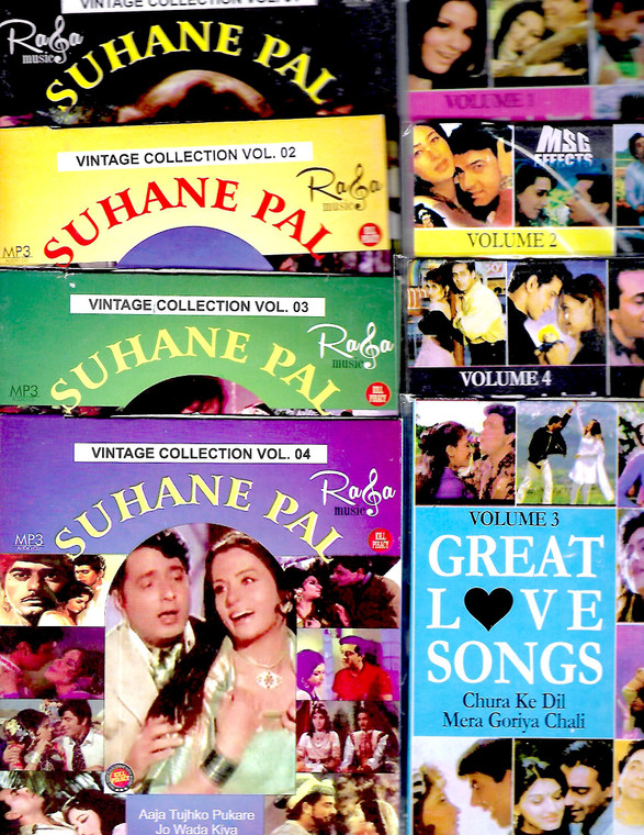 Suhane pal vol 1,2,3,4 / Great Love Songs Vol 1,2,3,4 ( 8 in  1 ) USB 