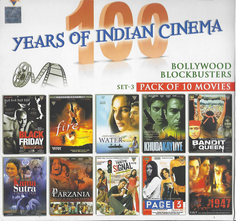 100 Years Of Indian Cinema Set 3-Black Friday,Fire,Water,Khudakayliye.Bandit Queen,Kama Sutra,Parzania,Traffic Signal.Page 3,1947 (10 DVD SET)