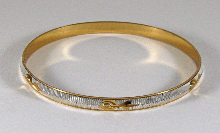 Gold and Silver Tone Khanda Kara Bracelet