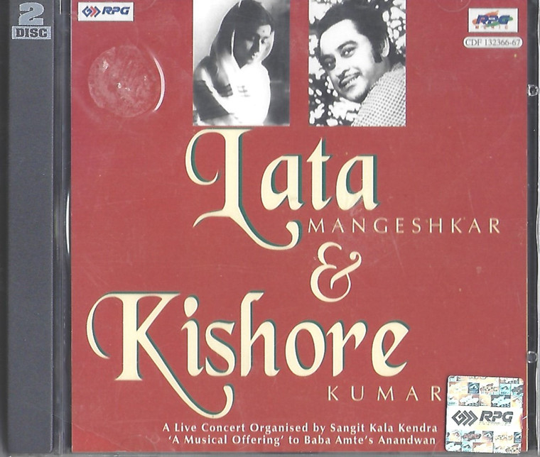 Lata Mangeshkar& Kishore Kumar ‎– A Live Concert Organised By Sangit Kala Kendra ("A Musical Offering" To Baba Amte's Anandwan) Made In UK / 2 CD SET