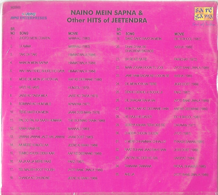 Naino Mein Sapna And Other  Hits Of Jeetendra