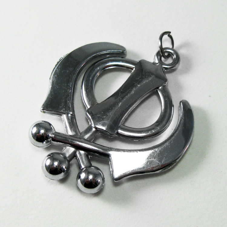 Small Silver Colored Khanda Pendant