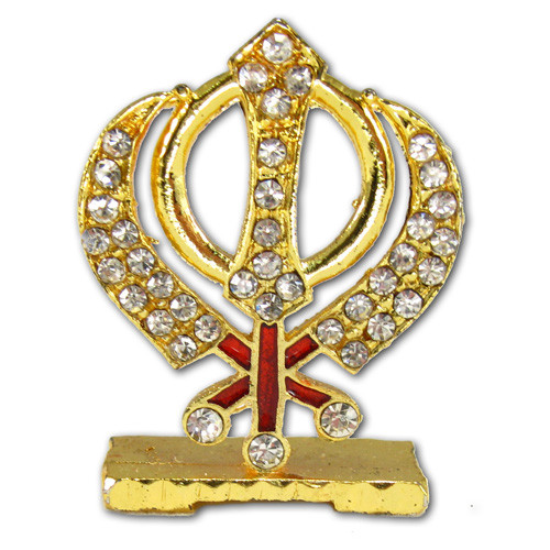 Jeweled Khanda with Red Accent