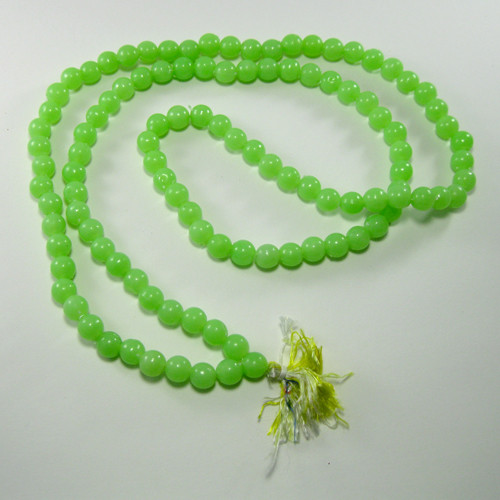 108 Bead Green Plastic Mala - Taksali Made, Consecrated
