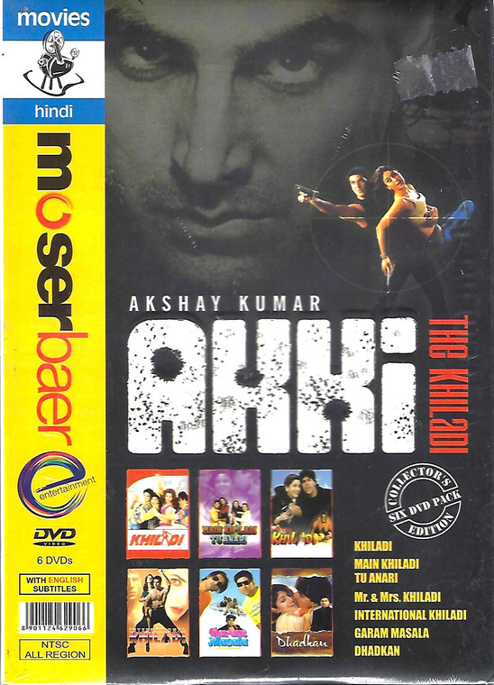 AKKI The Khiladi - 6 Pack DVD   Akshay Kumar Dhadkan, International Khiladi, Garam Masala, Main Khiladi Tu Anari, Khiladi, Mr. And Mrs. Khiladi