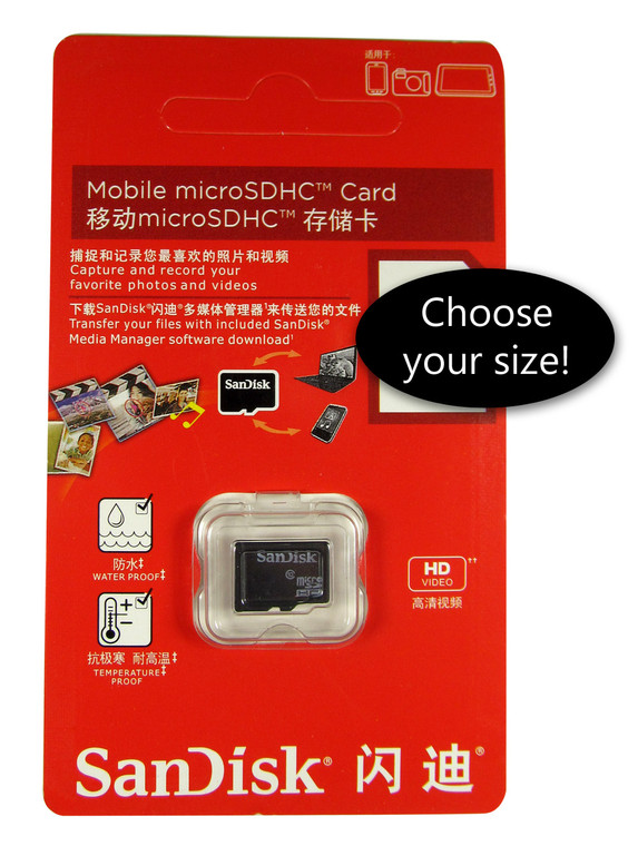 Sandisk Mobile microSDHC Card (4, 8, 16, 32 GB)