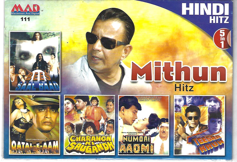 Mithun Hitz-Bees Saal Baad,Qatal E Aam,Charanon Ki Saugandh,Numbai Aadmi,Teesra Kaun ( 5 IN 1 )