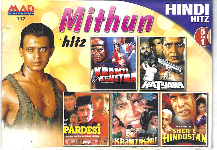 Mithun Hitz-Kranti Kshetra,Hatyara,Pardesi,Krantikari,Sher E Hindustan( 5 IN 1 )