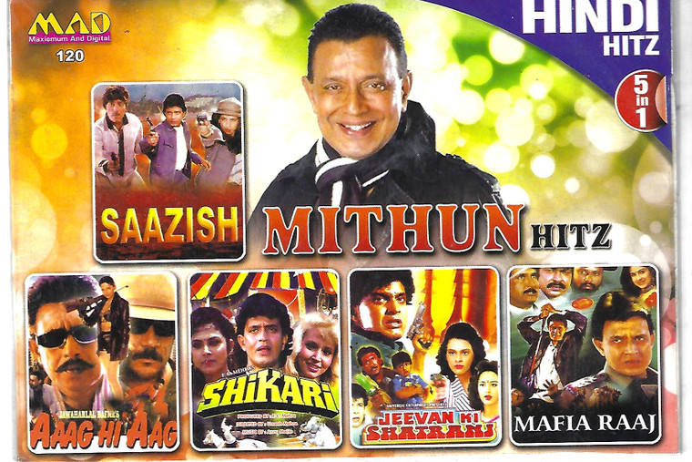 Mithun Hitz-Saazish,Aaag Hi Aag,Shikari,Jeevan Ki Shatramj,Mafia Raaj ( 5 IN 1 )