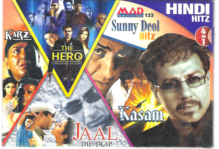 Sunny Deol Hitz-Karz,The Hero,Jaal,Kasam( 4 IN 1 )