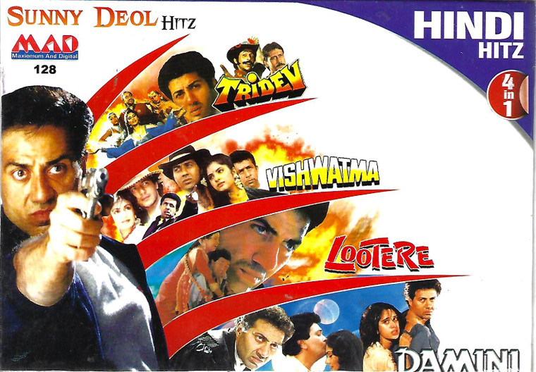 Sunny Deol Hitz-Tridev,Vishwatma,Lootere,Damini  ( 4 IN 1 )