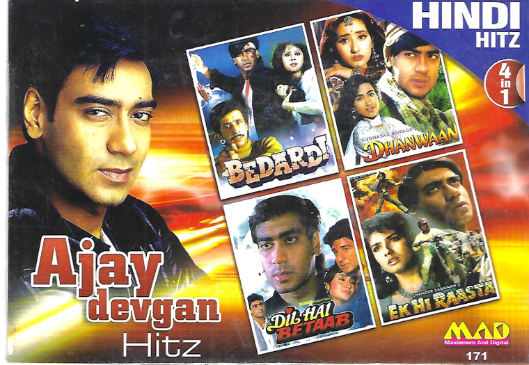 Ajay Devgan Hitz-Bedardi,Dhanwaan,Dil Hai Betaab,Ek Hi Raasta ( 4IN 1)