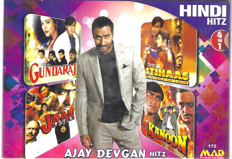 Ajay Devgan Hitz-Gundarj,Itihaas,Jaan,Kanoon ( 4IN 1)