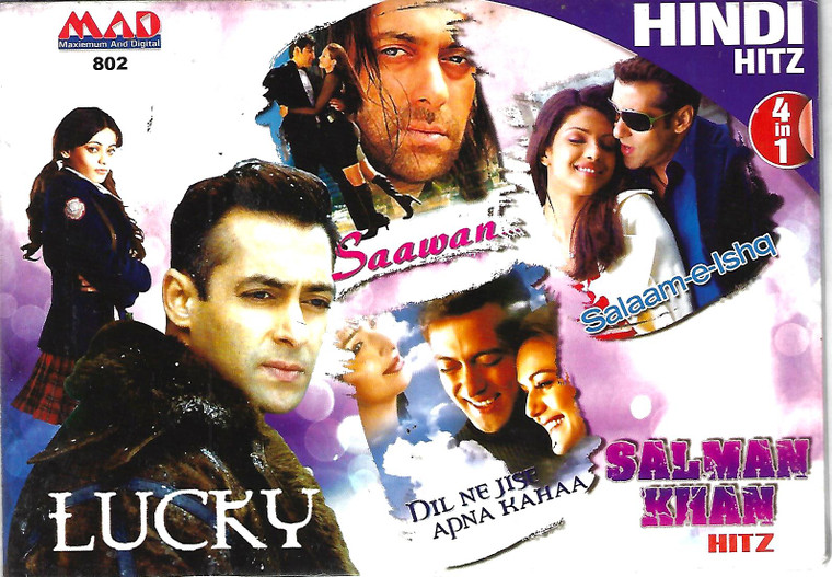 Salman Khan Hitz-Lucky,Saawan,Dil Ne Jise Apna Kahaa,Salaam E Ishq ( 4 IN 1 )