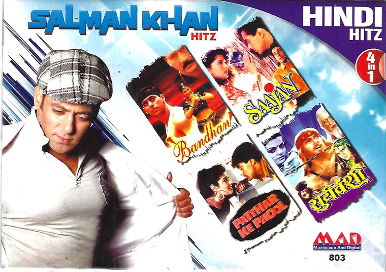 Salman Khan Hitz-Bandhan,Saajan,Patthar Ke Phool,Suryavanshi ( 4 IN 1 )