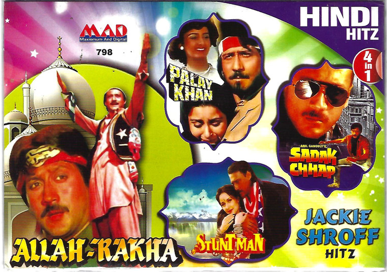 Jachie Shroff Hitz-Allah Rakha,Palay Khan,Stuntman,Sadak Chhap ( 4 IN 1 )