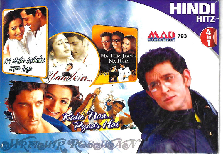 Hrithir roshan-Aap Mujhe Achche Lagne Lage,Yaadein,Na Tum Jaano Na Hum,Kaho Naa Pyaar Hai ( 4 IN 1 )
