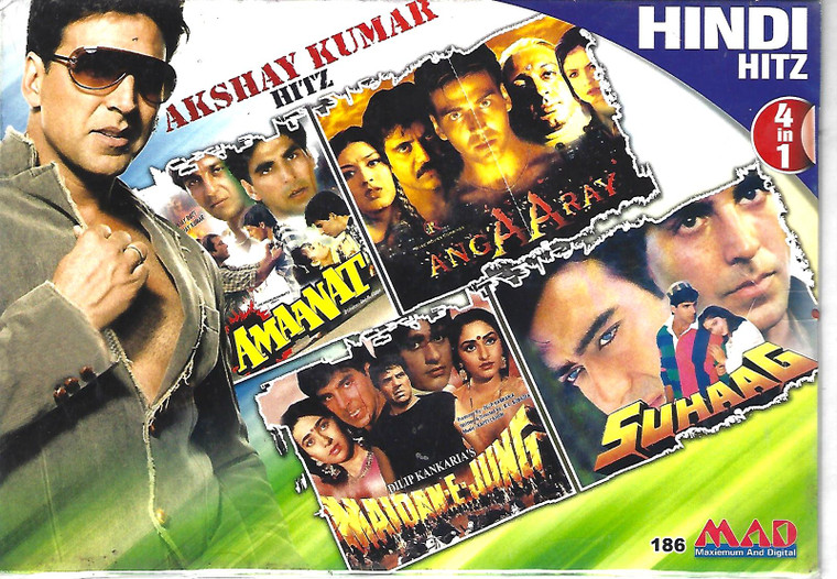 Akshay Kumar Hitz-Suhaag,Angaaray,Amaanat,Maidan E Jung (  4 IN1 )