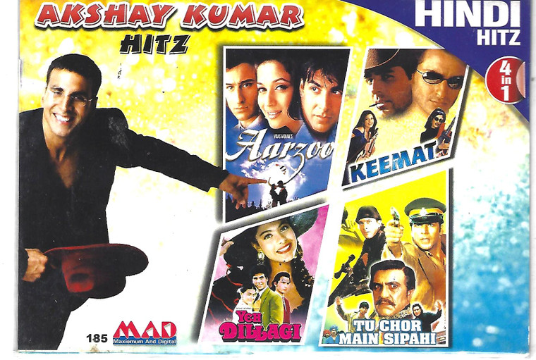 Akshay Kumar Hitz-Aarzoo,Keemat,Yeh Dillagi,Tu Chor Main Sipahi  (  4 IN1 )
