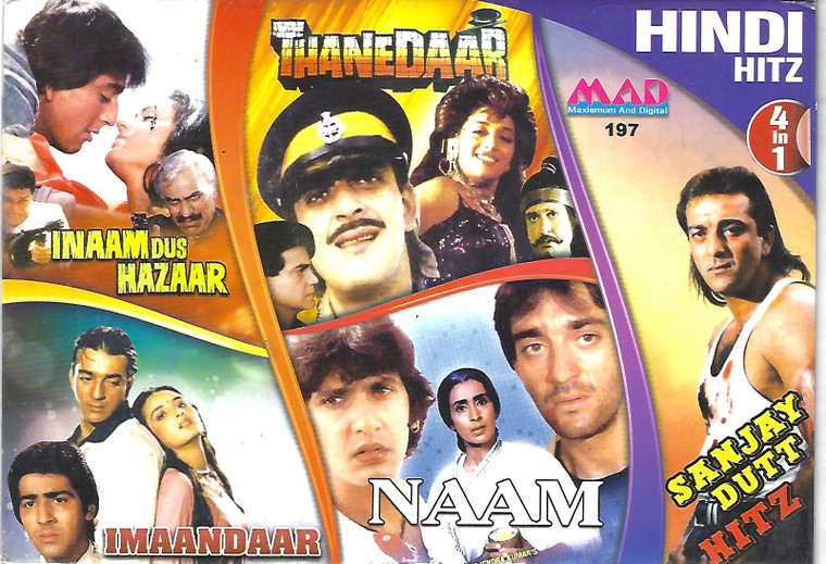 Sanjay Dutt Hit-Inaam Dus Imaandaar,Naam,Thanedaar (  4 IN 1   )