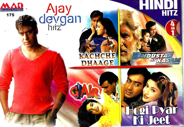 Ajay Devgan Hit-Kachche Dhaage,Hindustan Ki Kasam ,Gair,Hogi Pyar Ki Jeet ( 4 IN 1 )