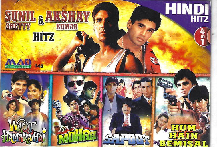 Sunil Shety & Akshay Hitz-Waqt Hamara Hai,Mohra,Sapoot,Hum Hain Bemisal (4 IN 1)
