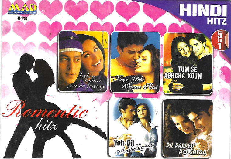 Romentic Hits-Kahin Pyaar Na Ho Jaaaye,Kya Yehi Pyaar Hai,Tum Se Achcha Koun,Yeh Dil Aashisanaa,Dil Pardesi Ho Gayaa ( 5 IN 1 )