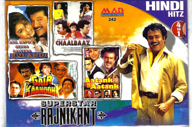 Rajinikant Hitz-Gair Kaanoon,Bulandi,Chaalbaaz,Aatank Hi Aatank ( 4 in 1 )