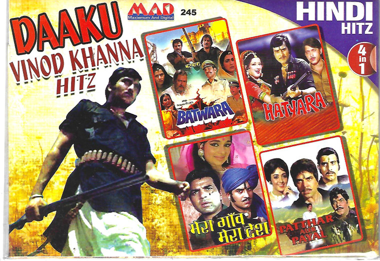 Daaku Vinod Khanna Hitz-Batwara,Hatyara,Patthar Aur Payal,Mara Gaon Mera Desh (  4 IN 1 )