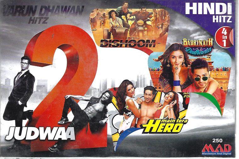 Varun Dhawan Hitz-Dishoom,Judwaa 2,Main Tera Hero,Badrinath ( 4 in 1 )