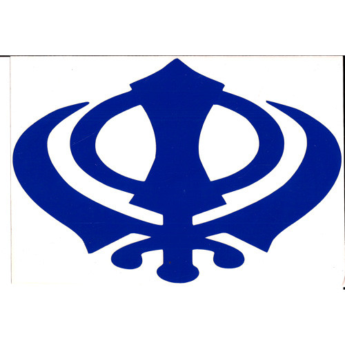 BlueVinyl Khanda Decal 9x6 Inches