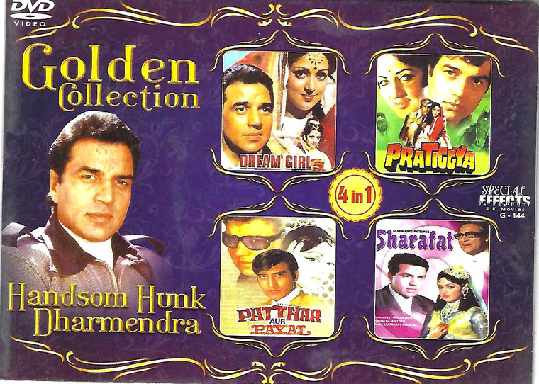Golden Moments Dharmendra-Dream GIRL,Pratiggya,Patthar Aur Payal,Sharafat( 4 IN 1 )